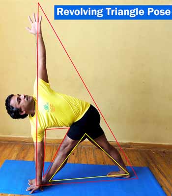 revolving trikonasana pose