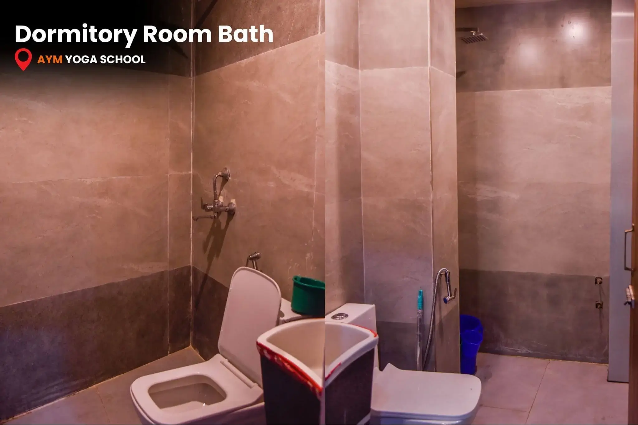 Male dormitory room with attached bathrooms